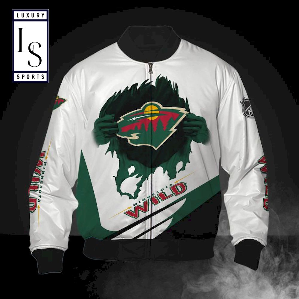 Is Minnesota Wild Bomber Jacket - Famjoys Is Minnesota Wild Bomber Jacket - Famjoys