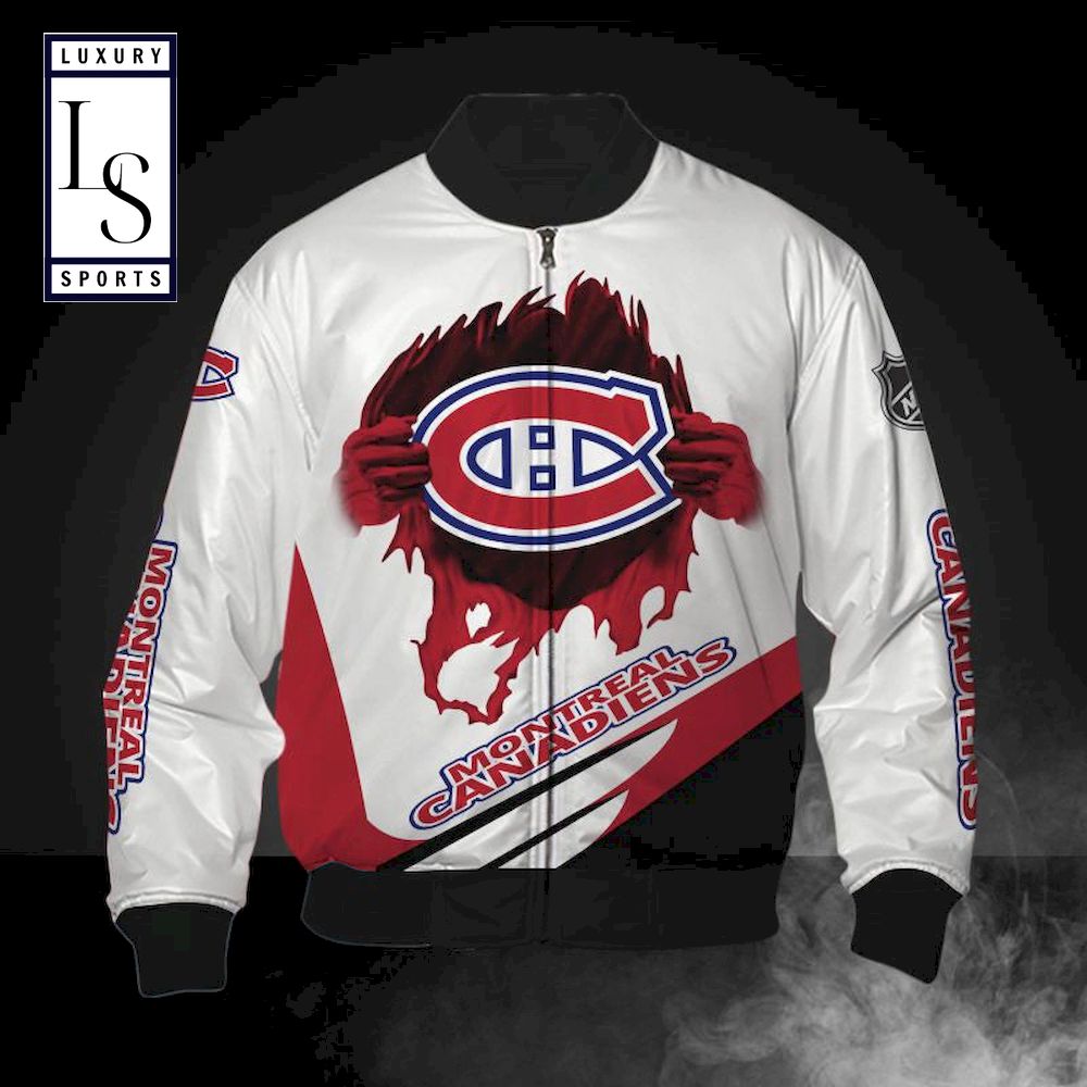 Is Montreal Canadiens Bomber Jacket - Famjoys Is Montreal Canadiens Bomber Jacket - Famjoys