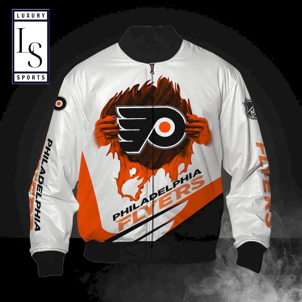 Is Philadelphia Flyers Bomber Jacket - Famjoys Is Philadelphia Flyers Bomber Jacket - Famjoys