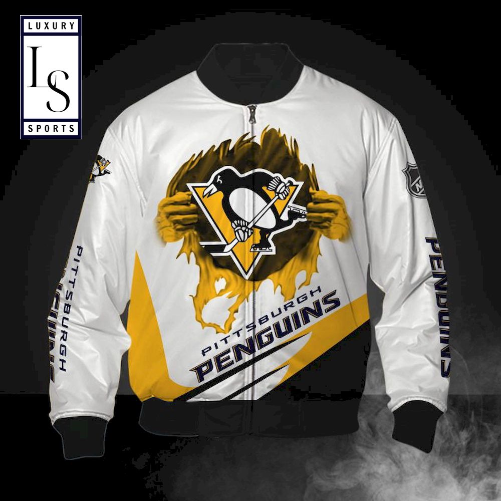 Is Pittsburgh Penguins Bomber Jacket - Famjoys Is Pittsburgh Penguins Bomber Jacket - Famjoys