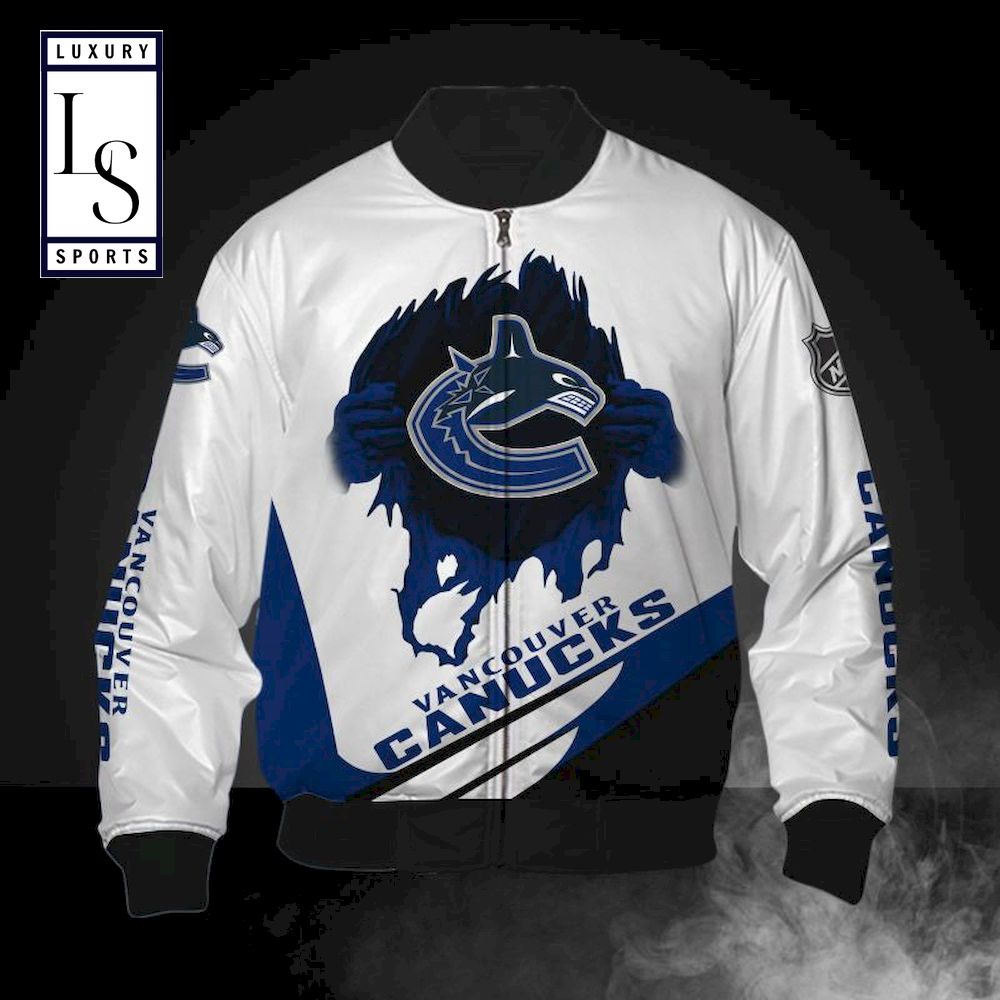 Is Vancouver Canucks Bomber Jacket - Famjoys Is Vancouver Canucks Bomber Jacket - Famjoys