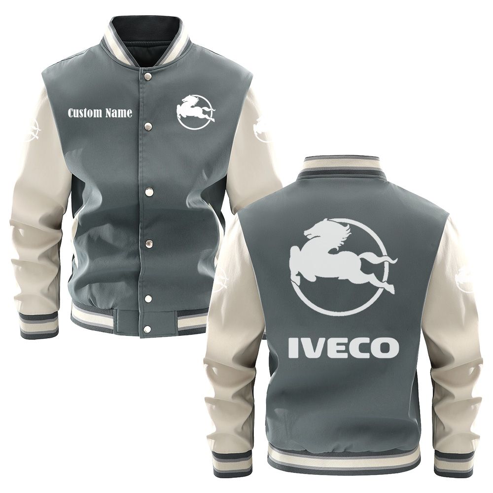 Iveco Varsity Jacket, Baseball jacket, Letterman Jacket Customize Name, Multicolor