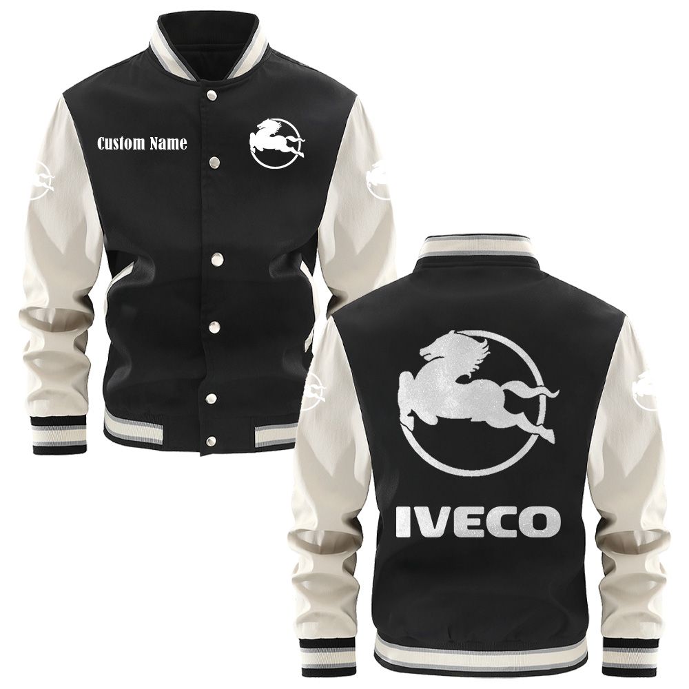 Iveco Varsity Jacket, Baseball jacket, Letterman Jacket Customize Name, Multicolor
