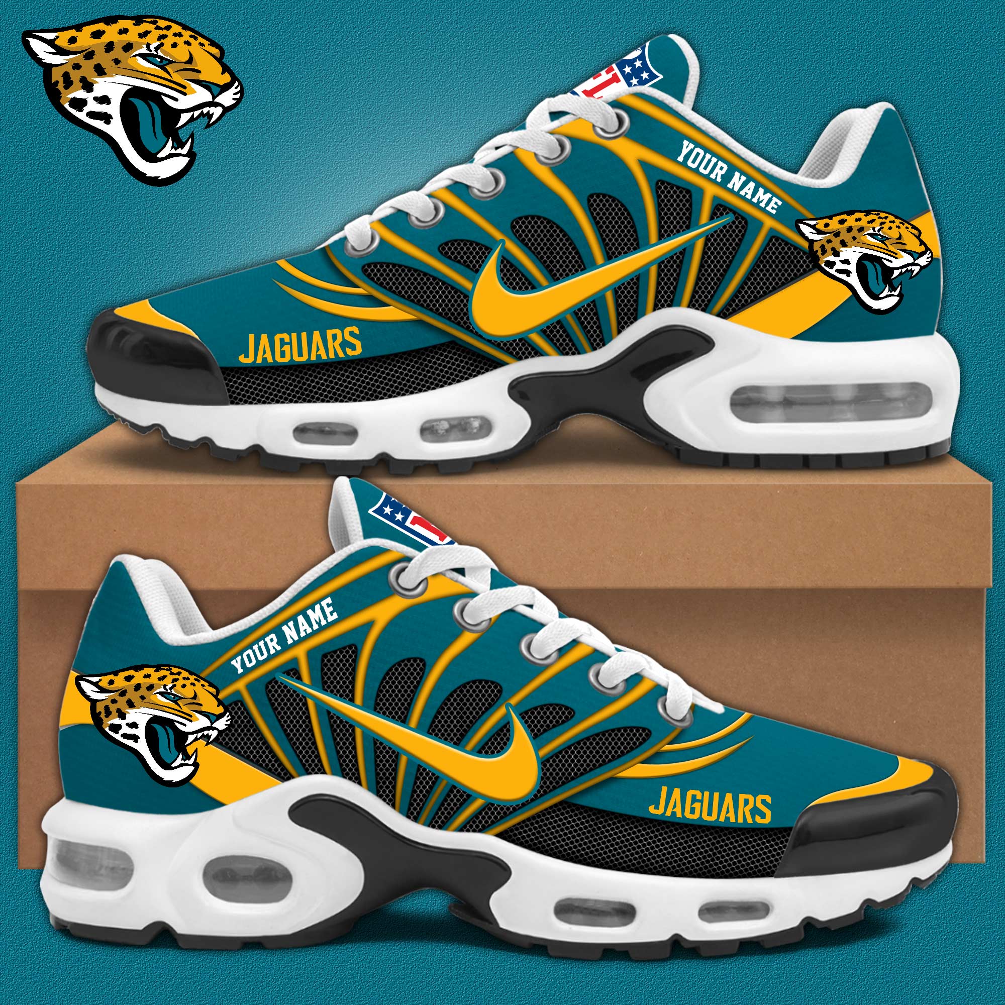 Jacksonville Jaguar Sneakers 2024 - Famjoys Jacksonville Jaguar Sneakers 2024 - Famjoys