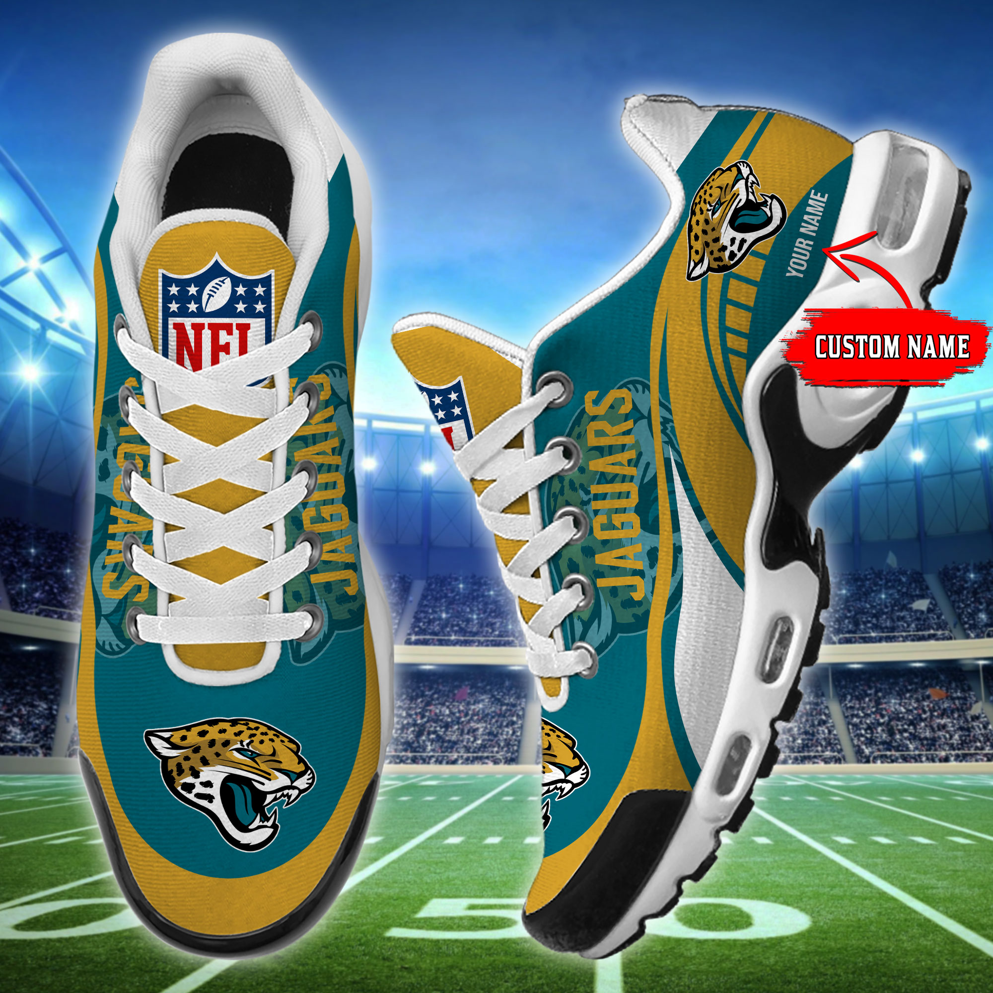 Jacksonville Jaguars-32 Teams TN H56 SHOES Cool Gift-SP18082347ID02 - Famjoys Jacksonville Jaguars-32 Teams TN H56 SHOES Cool Gift-SP18082347ID02 - Famjoys