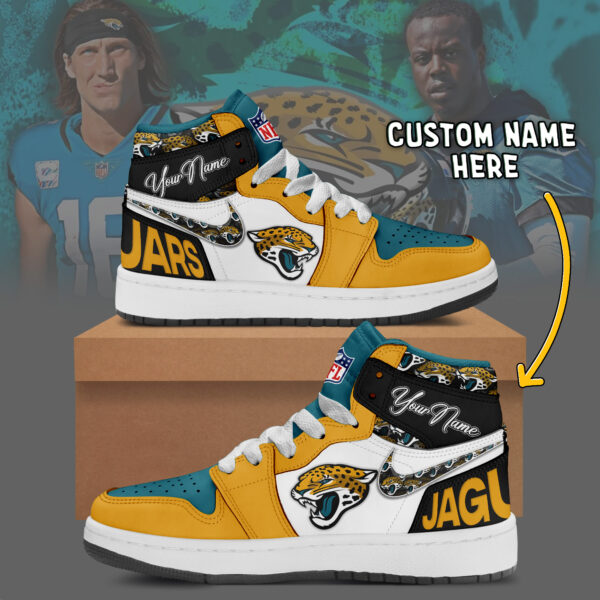 Jacksonville Jaguars AJ1 Shoes - Famjoys Jacksonville Jaguars AJ1 Shoes - Famjoys