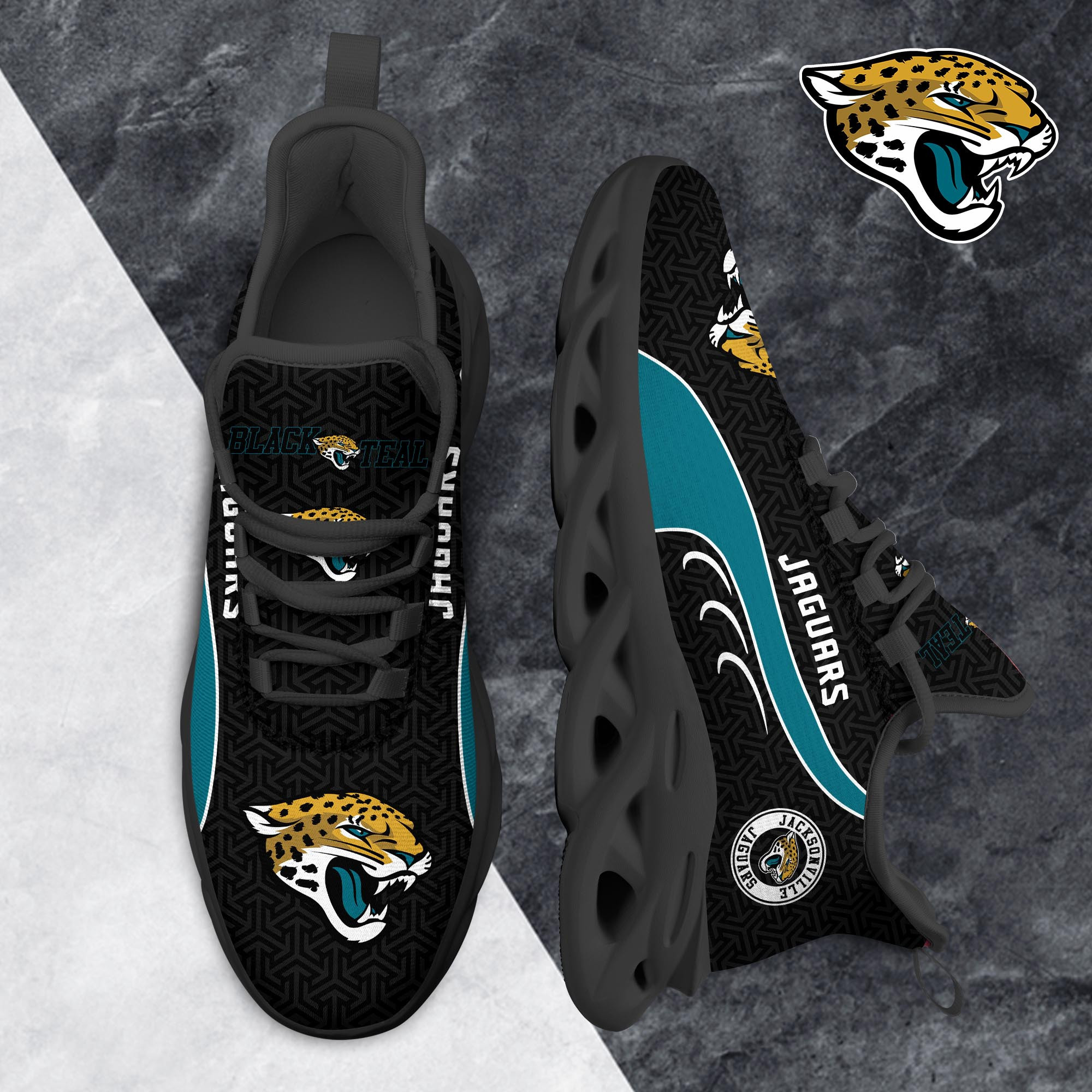 Jacksonville Jaguars Clunky Shoes T-42107 - Famjoys Jacksonville Jaguars Clunky Shoes T-42107 - Famjoys