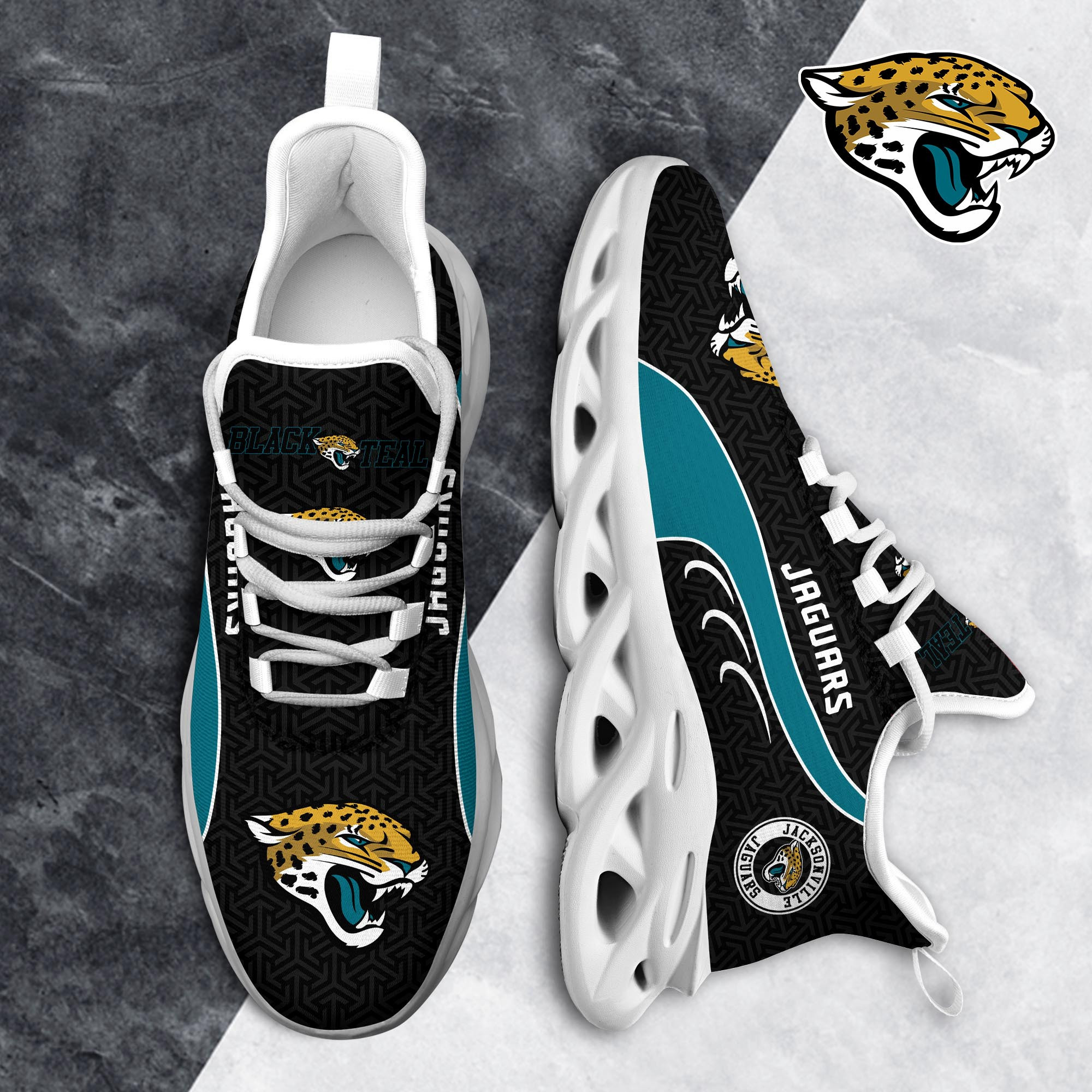 Jacksonville Jaguars Clunky Shoes T-42107 - Famjoys Jacksonville Jaguars Clunky Shoes T-42107 - Famjoys