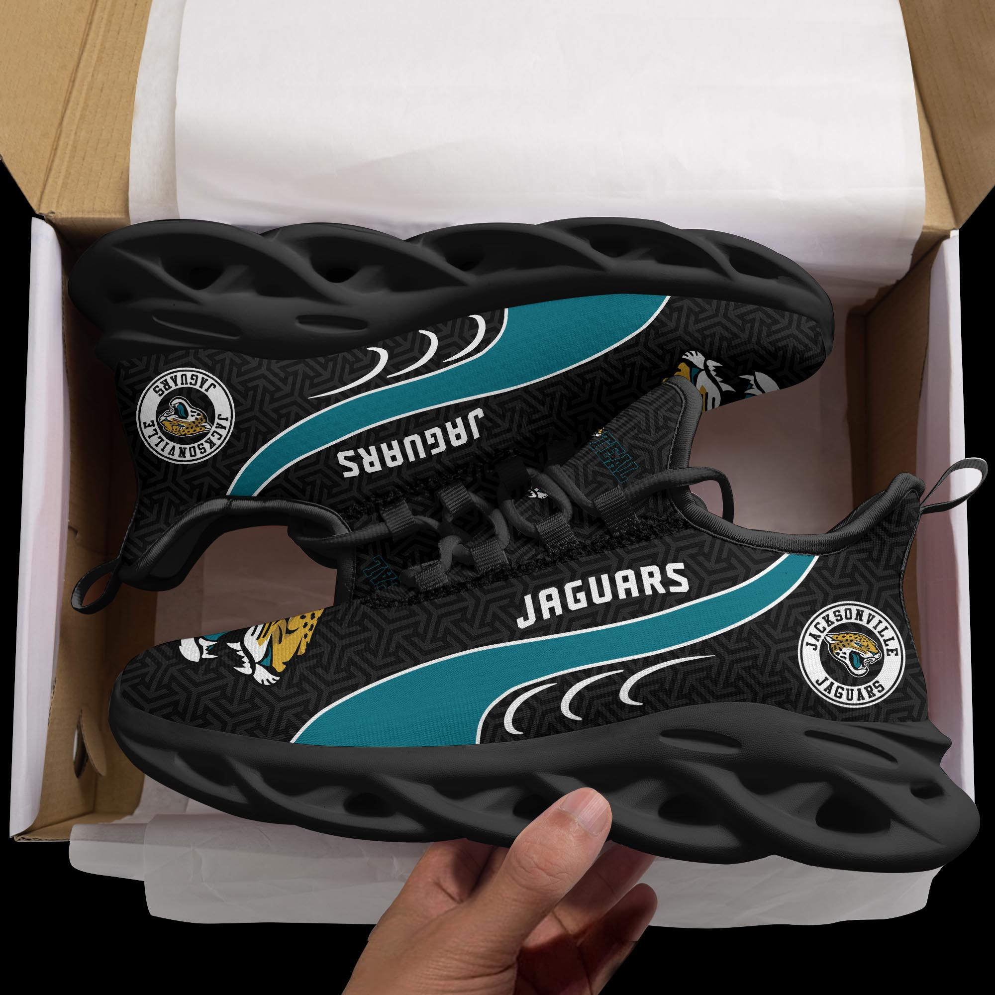 Jacksonville Jaguars Clunky Shoes T-42107 - Famjoys Jacksonville Jaguars Clunky Shoes T-42107 - Famjoys