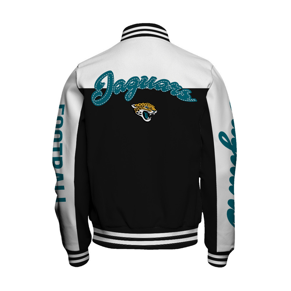 Jacksonville Jaguars National Football League Face Any Weather Unisex Varsity Jacket - Famjoys Jacksonville Jaguars National Football League Face Any Weather Unisex Varsity Jacket - Famjoys