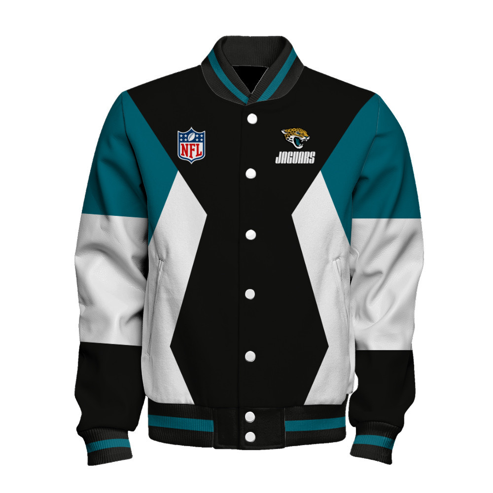 Jacksonville Jaguars National Football League Unisex Varsity Jacket - Famjoys Jacksonville Jaguars National Football League Unisex Varsity Jacket - Famjoys