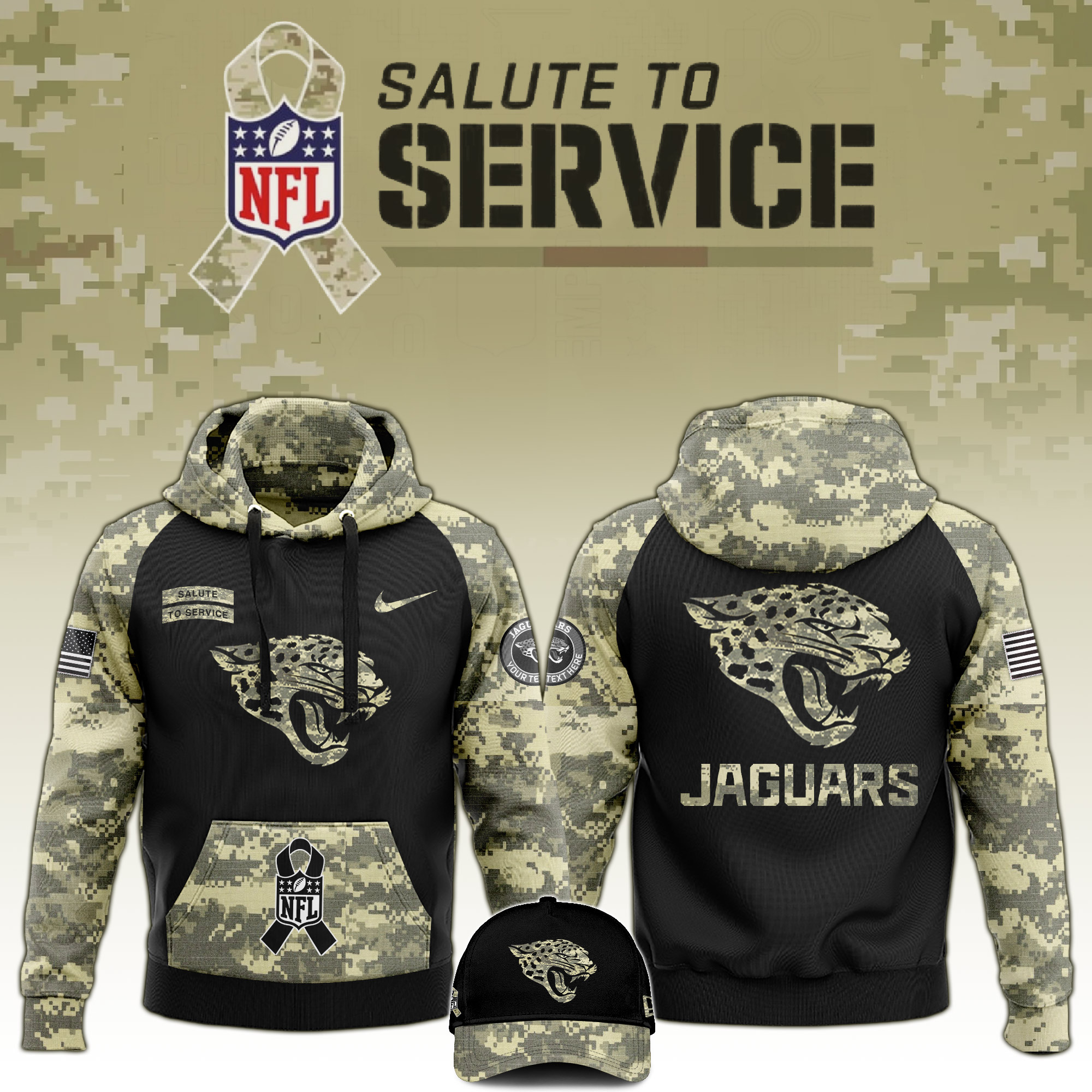 Jacksonville Jaguars Veterans Day Hoodie - Famjoys Jacksonville Jaguars Veterans Day Hoodie - Famjoys