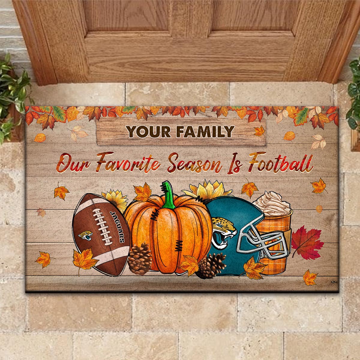 Jacksonville JaguarsOur Favorite Season is Football Doormat - Famjoys Jacksonville JaguarsOur Favorite Season is Football Doormat - Famjoys