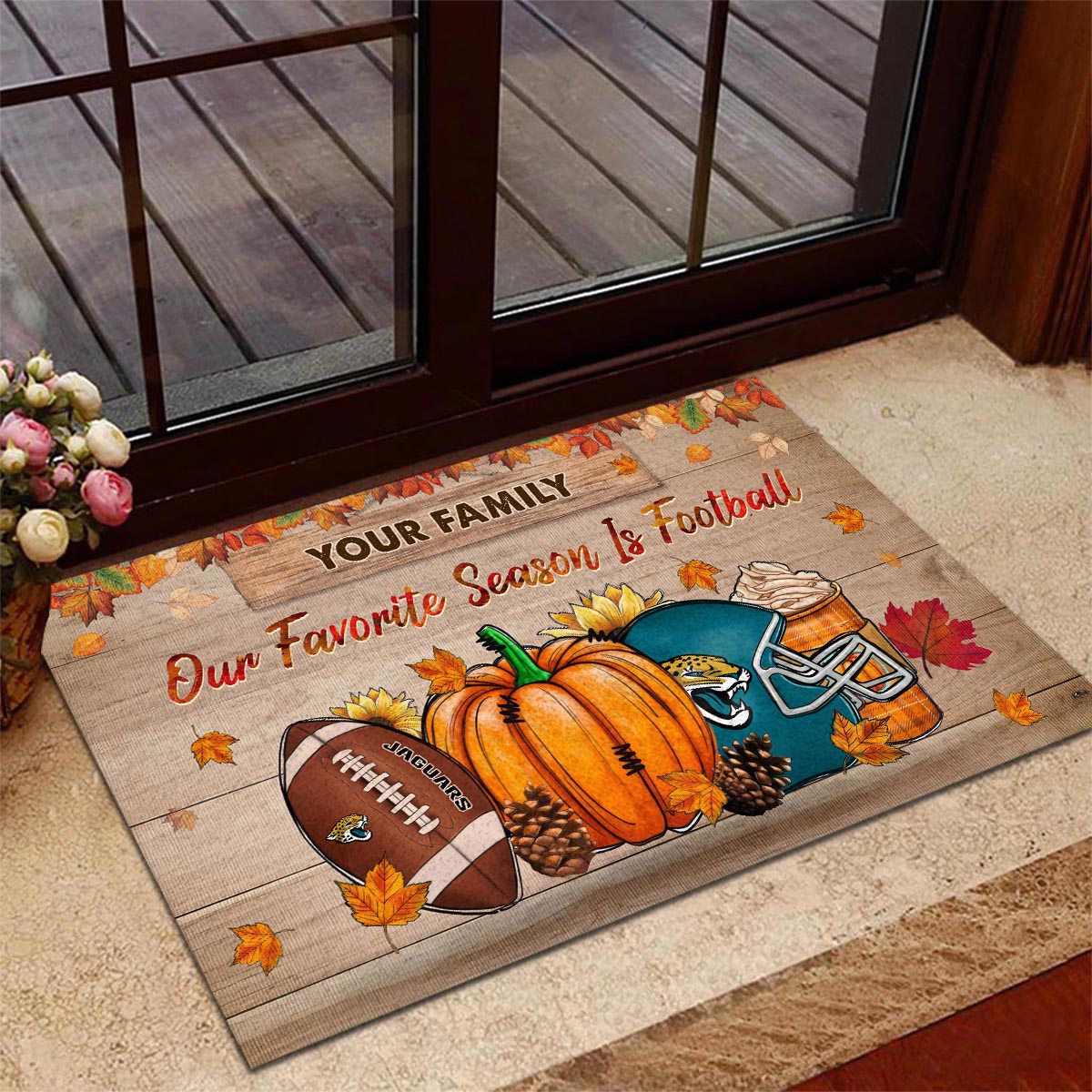 Jacksonville JaguarsOur Favorite Season is Football Doormat - Famjoys Jacksonville JaguarsOur Favorite Season is Football Doormat - Famjoys