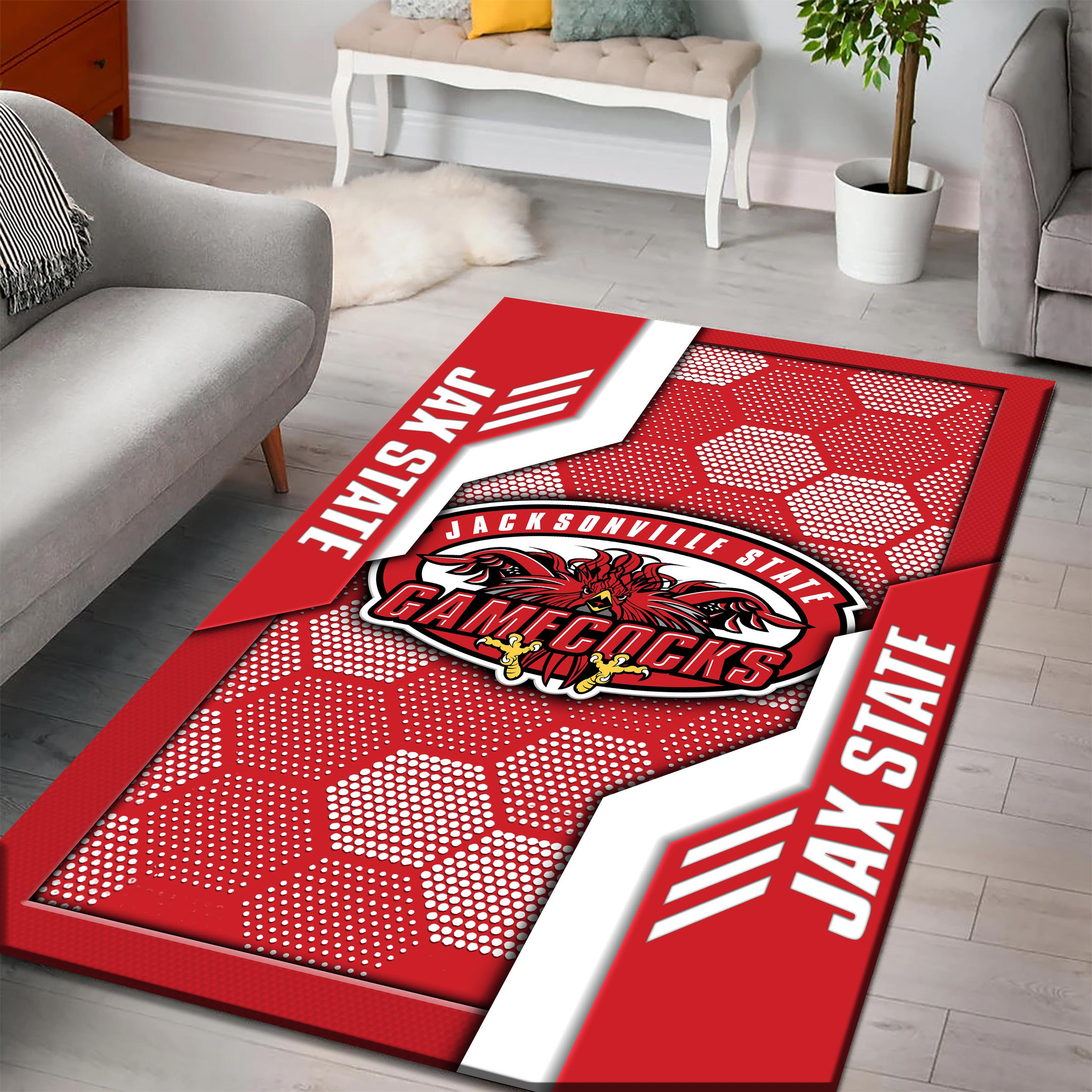 Jacksonville State Gamecocks Area Rugs 3757 - Famjoys Jacksonville State Gamecocks Area Rugs 3757 - Famjoys