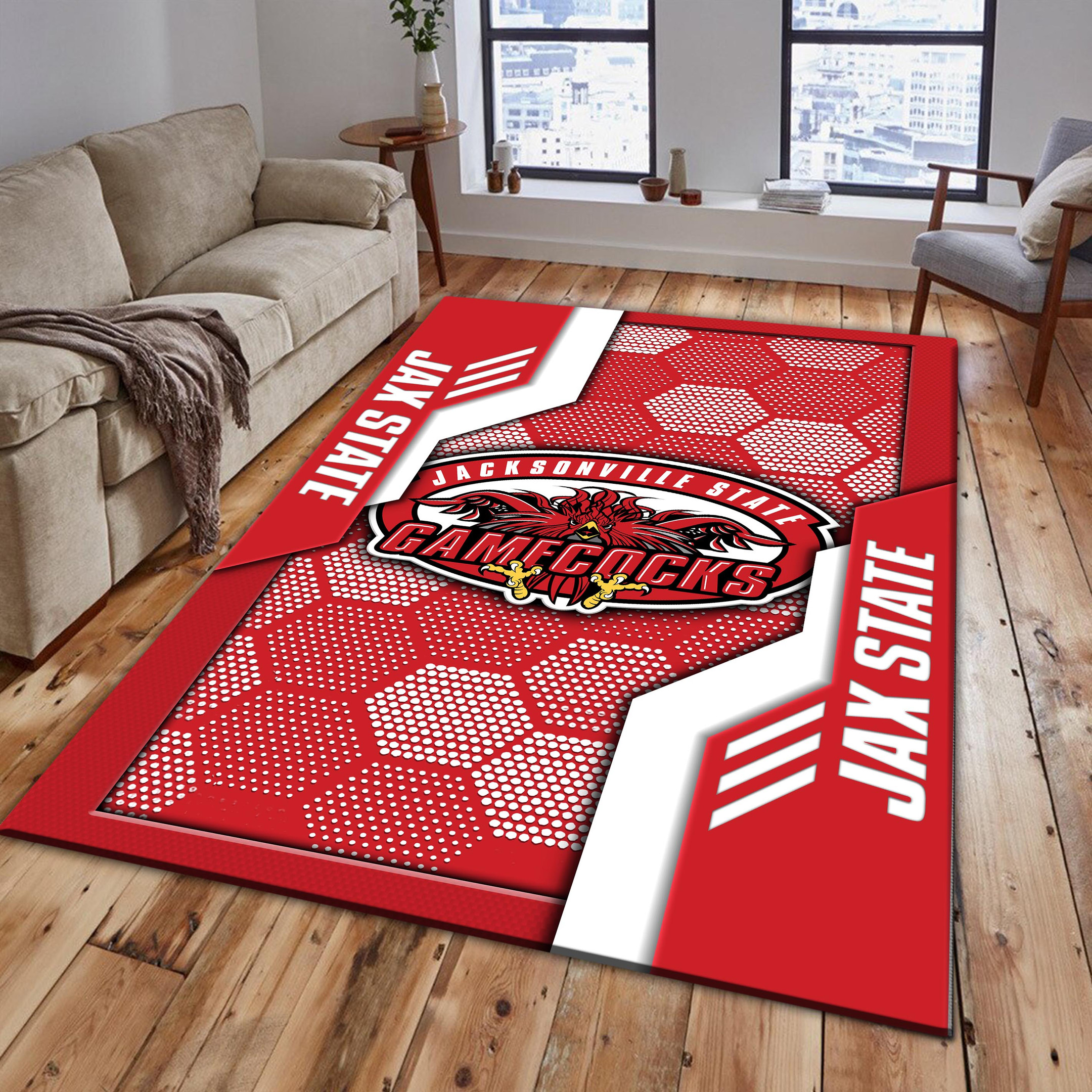 Jacksonville State Gamecocks Area Rugs 3757 - Famjoys Jacksonville State Gamecocks Area Rugs 3757 - Famjoys