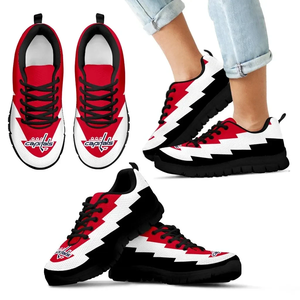 Jagged Saws Creative Draw Washington Capitals Sneakers - Famjoys Jagged Saws Creative Draw Washington Capitals Sneakers - Famjoys