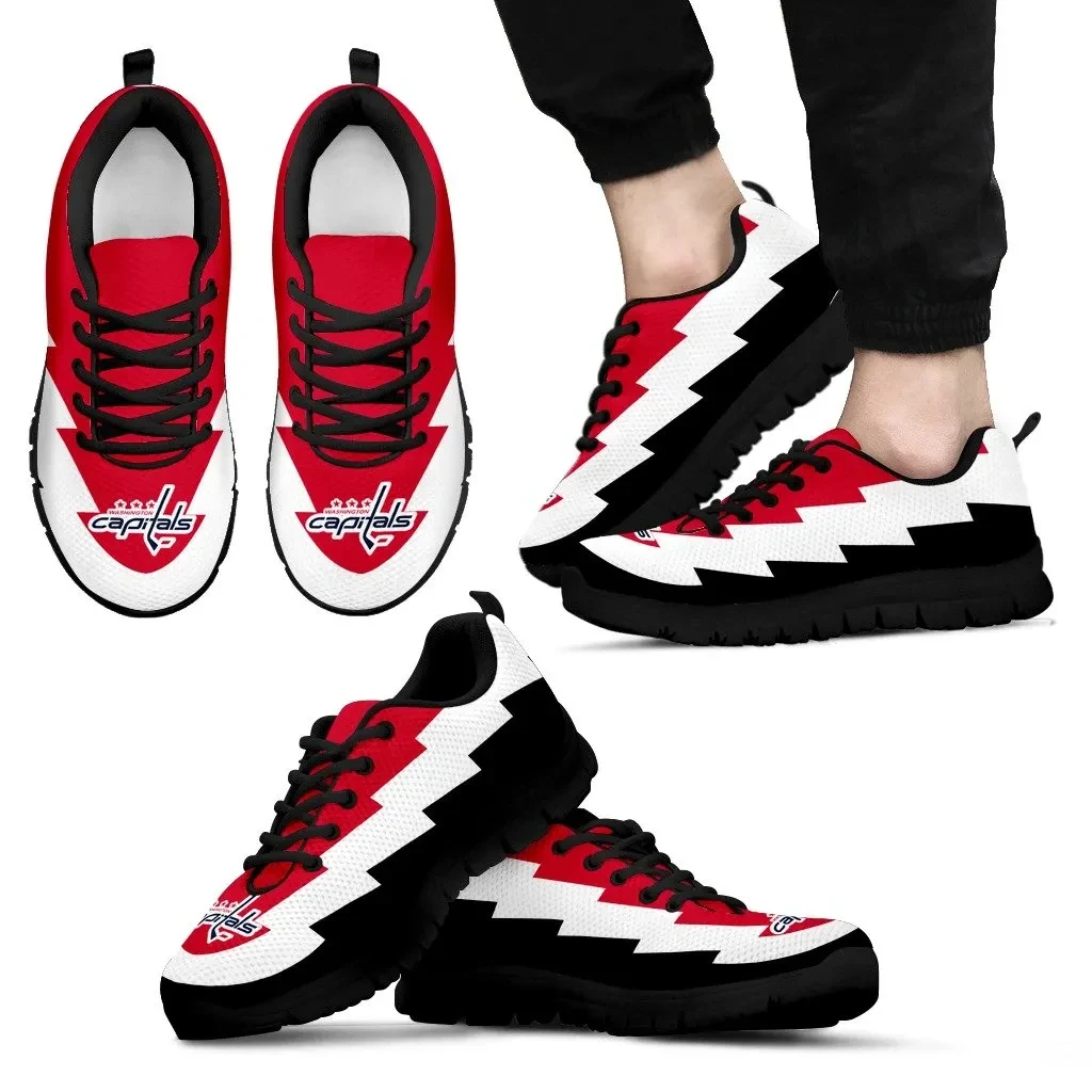 Jagged Saws Creative Draw Washington Capitals Sneakers - Famjoys Jagged Saws Creative Draw Washington Capitals Sneakers - Famjoys
