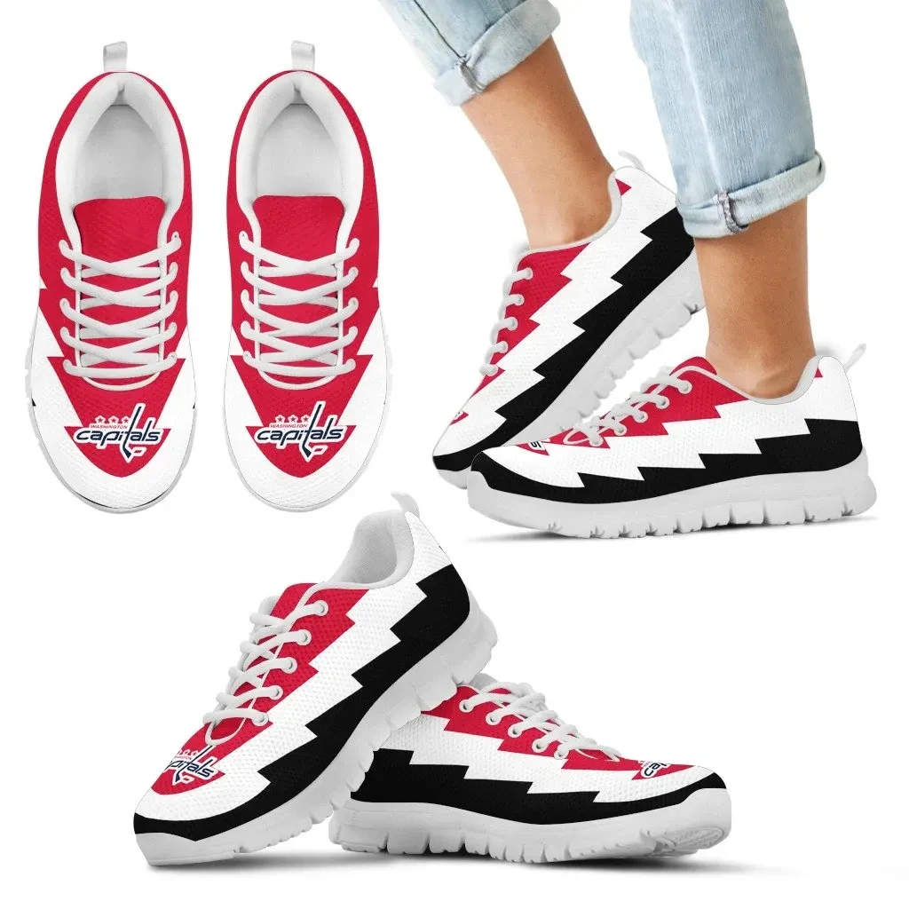 Jagged Saws Creative Draw Washington Capitals Sneakers - Famjoys Jagged Saws Creative Draw Washington Capitals Sneakers - Famjoys