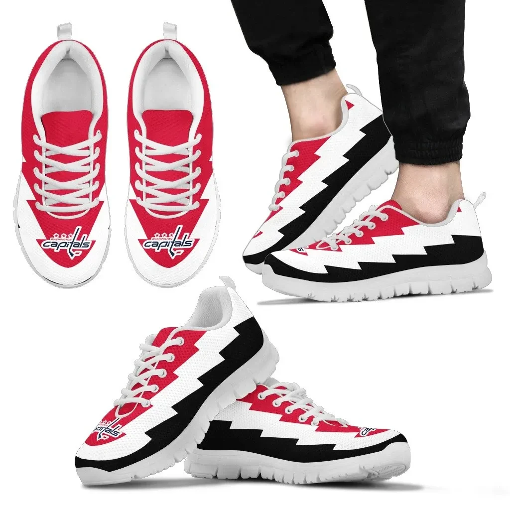 Jagged Saws Creative Draw Washington Capitals Sneakers - Famjoys Jagged Saws Creative Draw Washington Capitals Sneakers - Famjoys