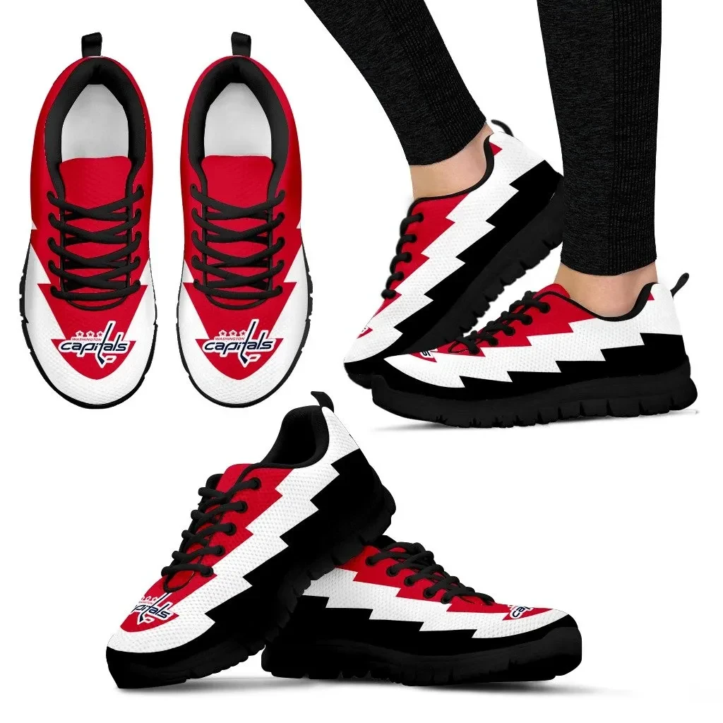 Jagged Saws Creative Draw Washington Capitals Sneakers - Famjoys Jagged Saws Creative Draw Washington Capitals Sneakers - Famjoys