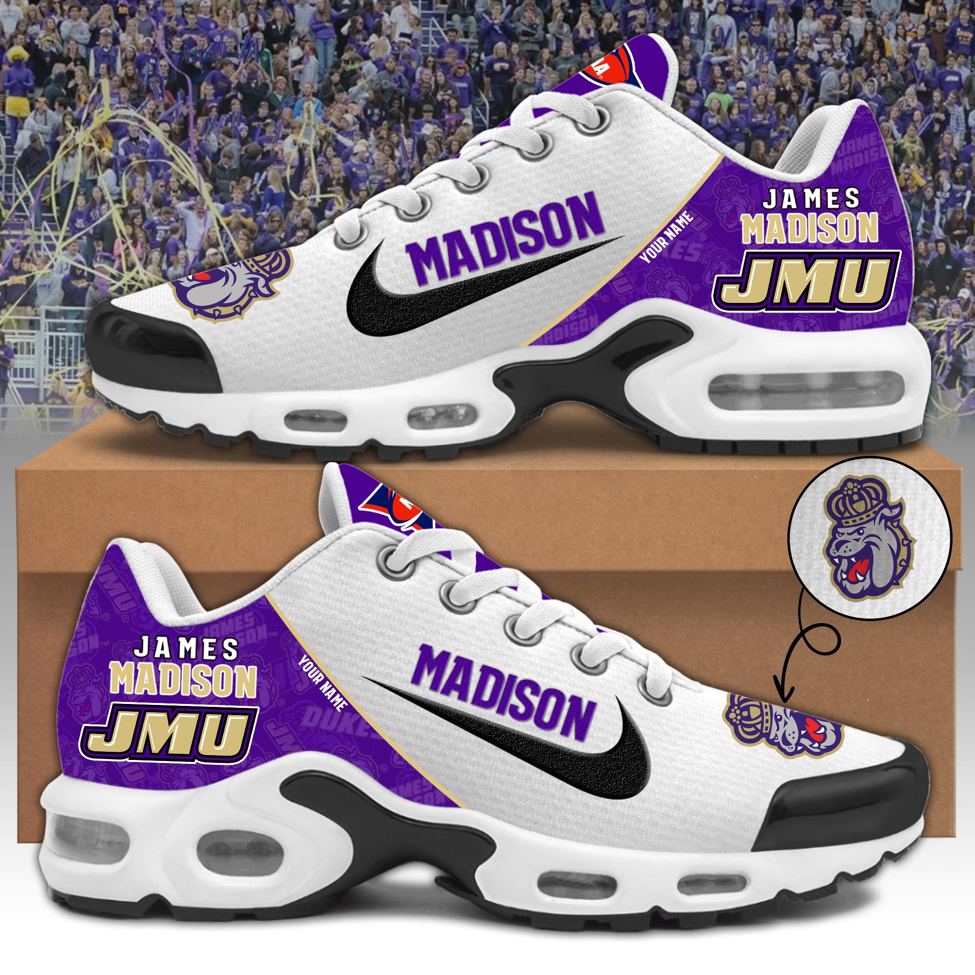 James Madison Dukes Personalized Shoes - Famjoys James Madison Dukes Personalized Shoes - Famjoys