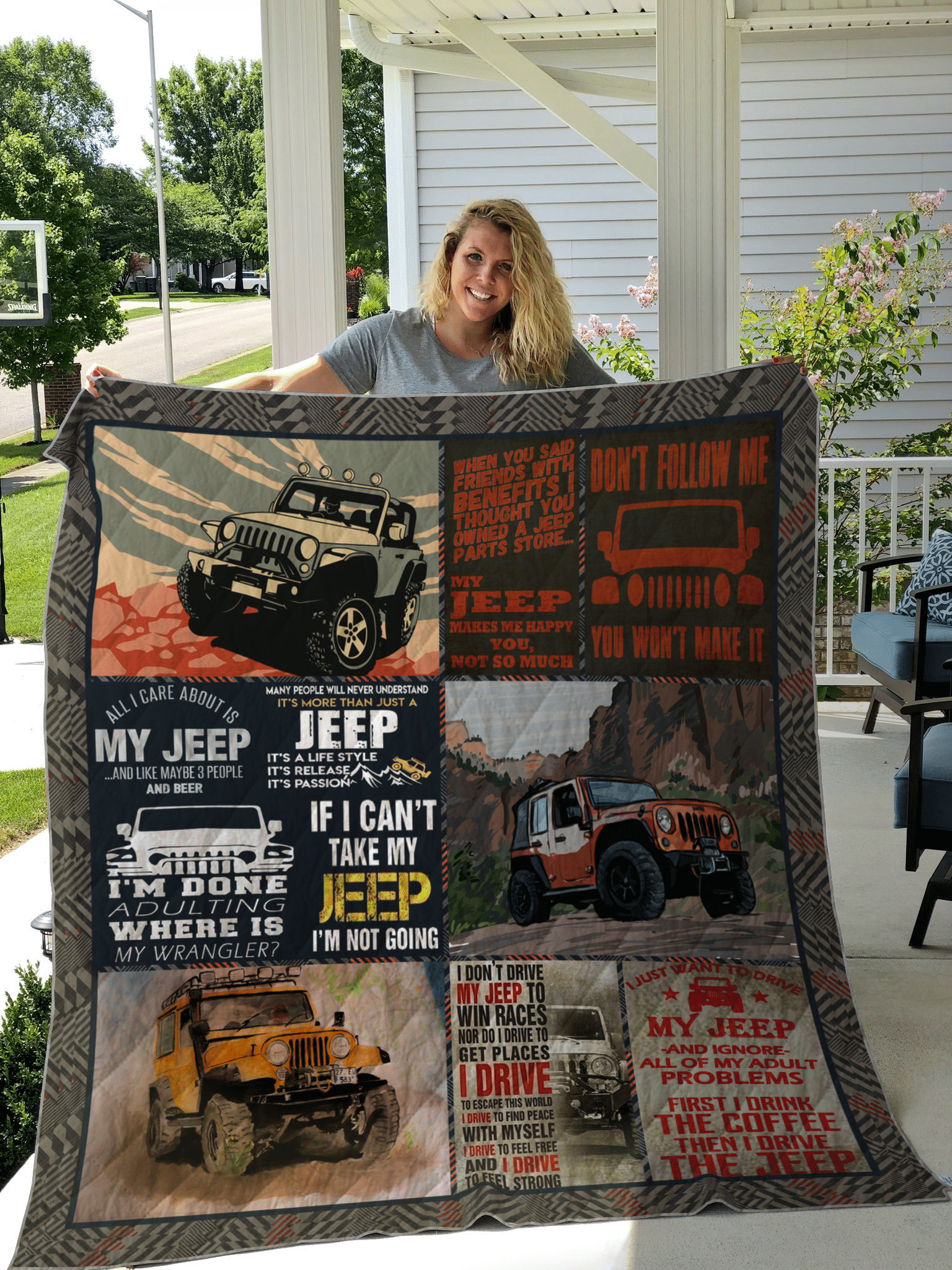JEEP 2702070 Quilt Blanket - Famjoys JEEP 2702070 Quilt Blanket - Famjoys
