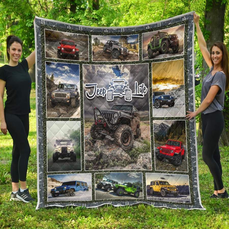 Jeep Addict Premium Quilt Blanket - Famjoys Jeep Addict Premium Quilt Blanket - Famjoys