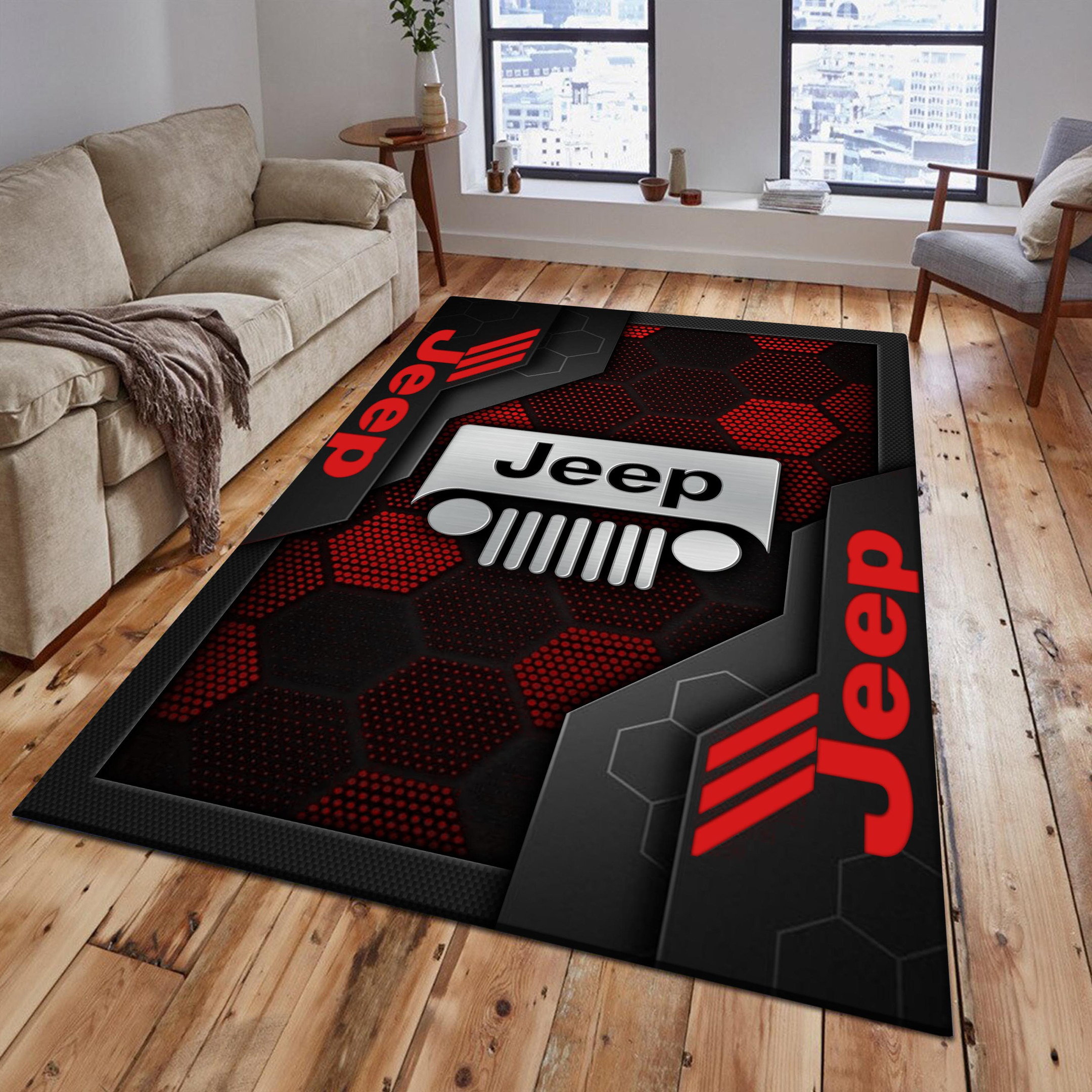 Jeep Area Rugs 2536 Multicolor - Famjoys Jeep Area Rugs 2536 Multicolor - Famjoys