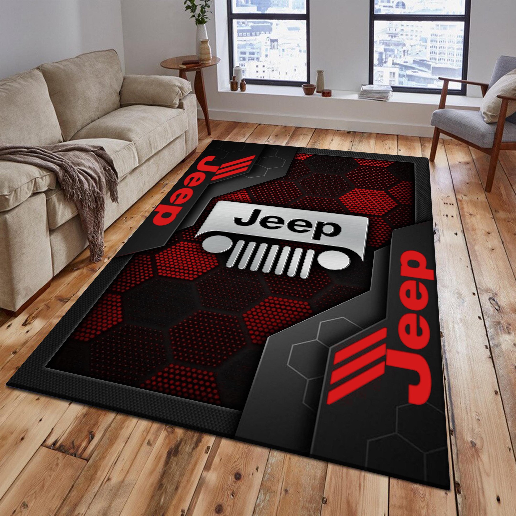 Jeep Area Rugs 2536 Multicolor - Famjoys Jeep Area Rugs 2536 Multicolor - Famjoys