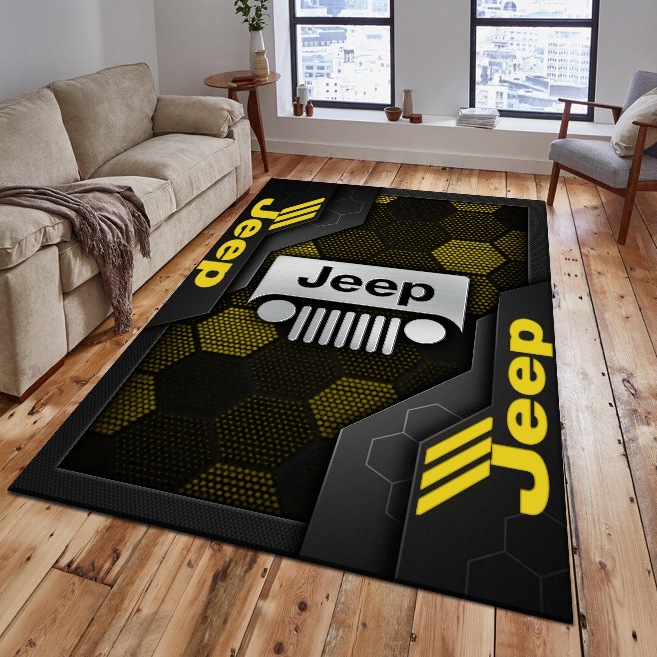 Jeep Area Rugs 2536 Multicolor - Famjoys Jeep Area Rugs 2536 Multicolor - Famjoys