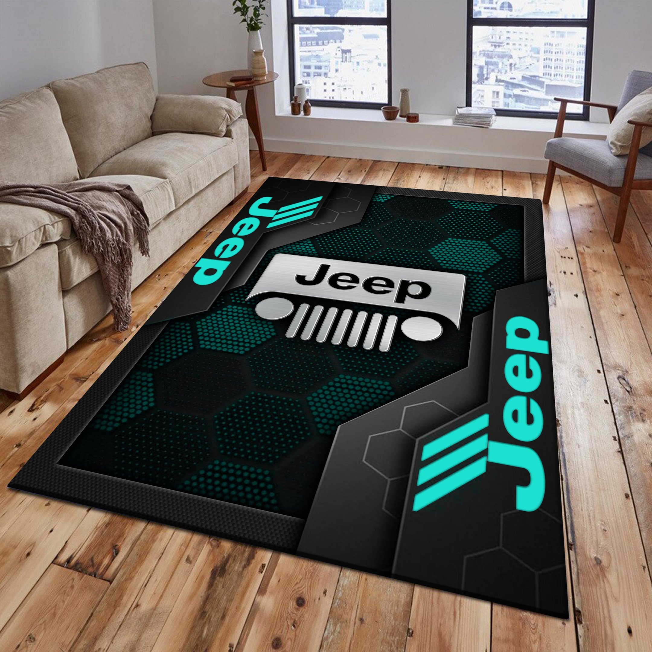 Jeep Area Rugs 2536 Multicolor - Famjoys Jeep Area Rugs 2536 Multicolor - Famjoys