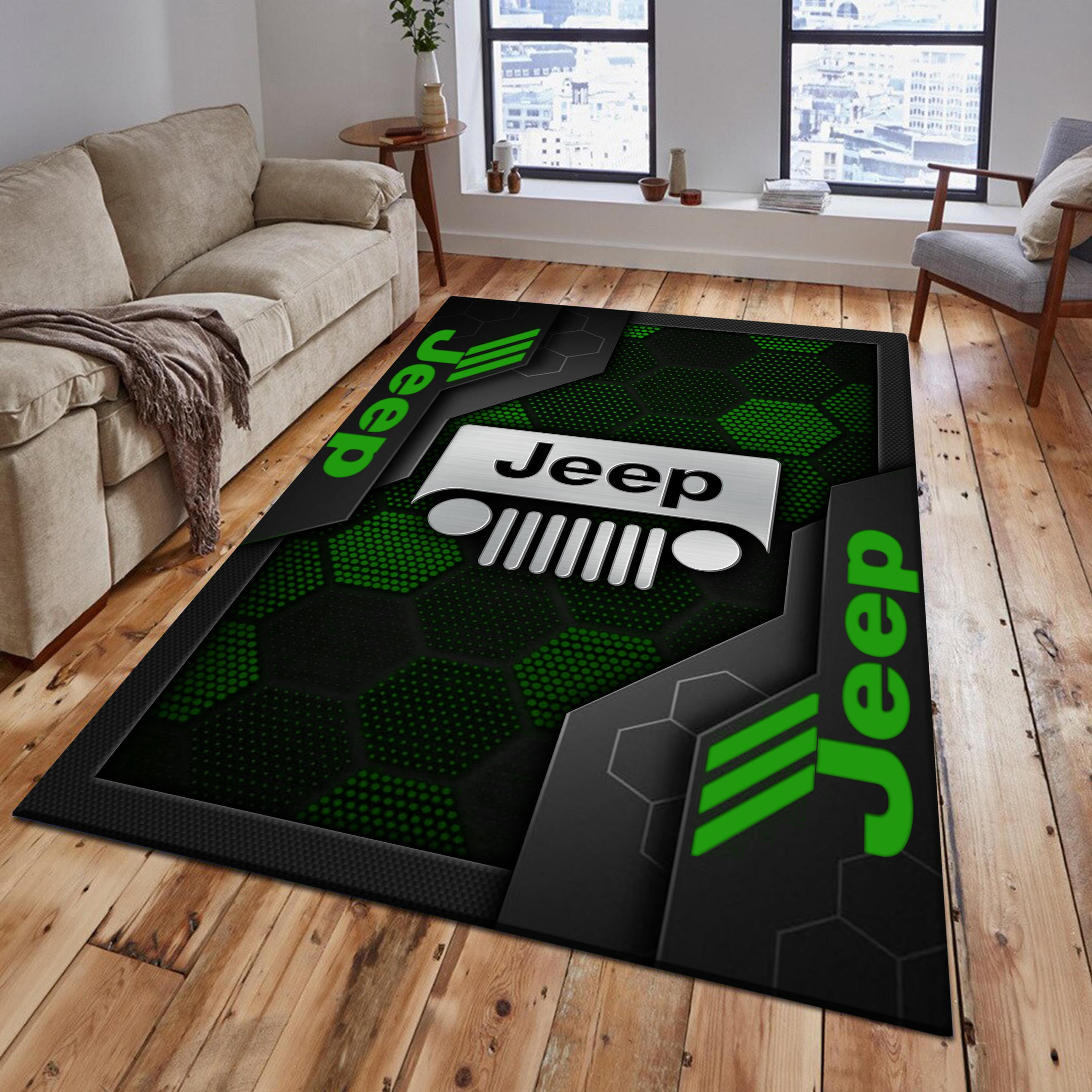 Jeep Area Rugs 2536 Multicolor - Famjoys Jeep Area Rugs 2536 Multicolor - Famjoys