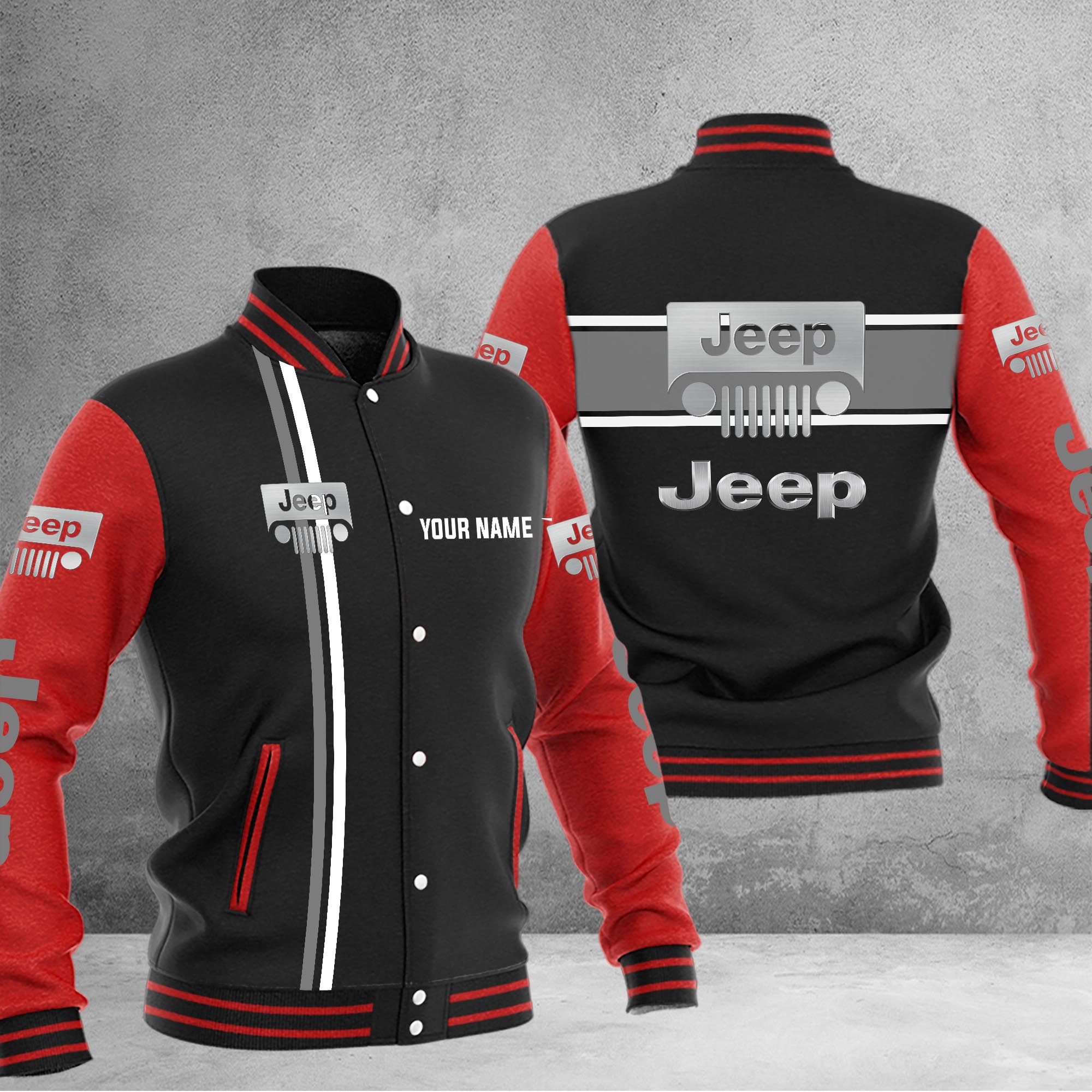 Jeep Baseball Jacket - Famjoys Jeep Baseball Jacket - Famjoys