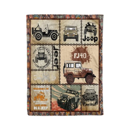 Jeep Blanket Quilt Fleece Blanket - Famjoys Jeep Blanket Quilt Fleece Blanket - Famjoys