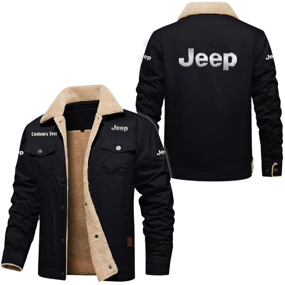 Jeep Cargo Fleece Lined Cotton Jacket Multicolor, vintage style, customize name