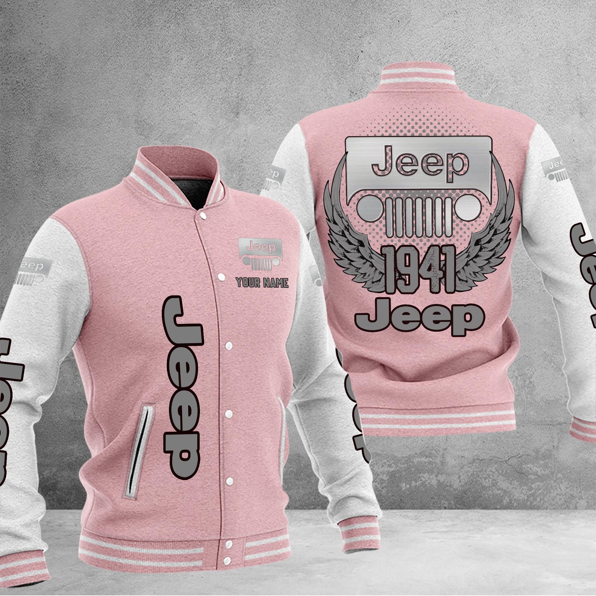 Jeep DMHJ1051 Baseball Jacket Multicolor - Famjoys Jeep DMHJ1051 Baseball Jacket Multicolor - Famjoys