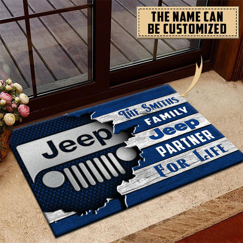 Jeep Doormat Custom Name, Multicolor - Famjoys Jeep Doormat Custom Name, Multicolor - Famjoys