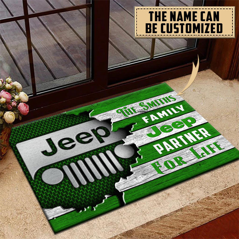 Jeep Doormat Custom Name, Multicolor - Famjoys Jeep Doormat Custom Name, Multicolor - Famjoys