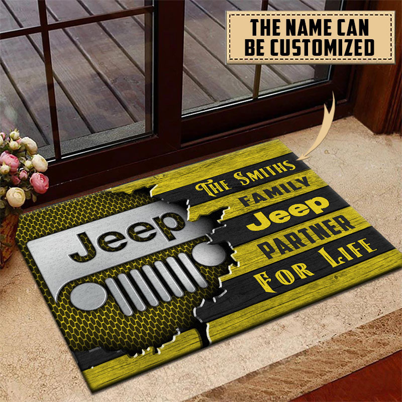 Jeep Doormat Custom Name, Multicolor - Famjoys Jeep Doormat Custom Name, Multicolor - Famjoys