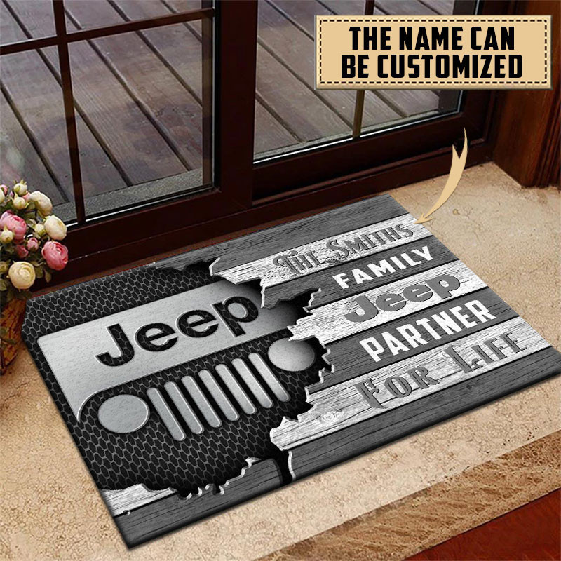 Jeep Doormat Custom Name, Multicolor - Famjoys Jeep Doormat Custom Name, Multicolor - Famjoys