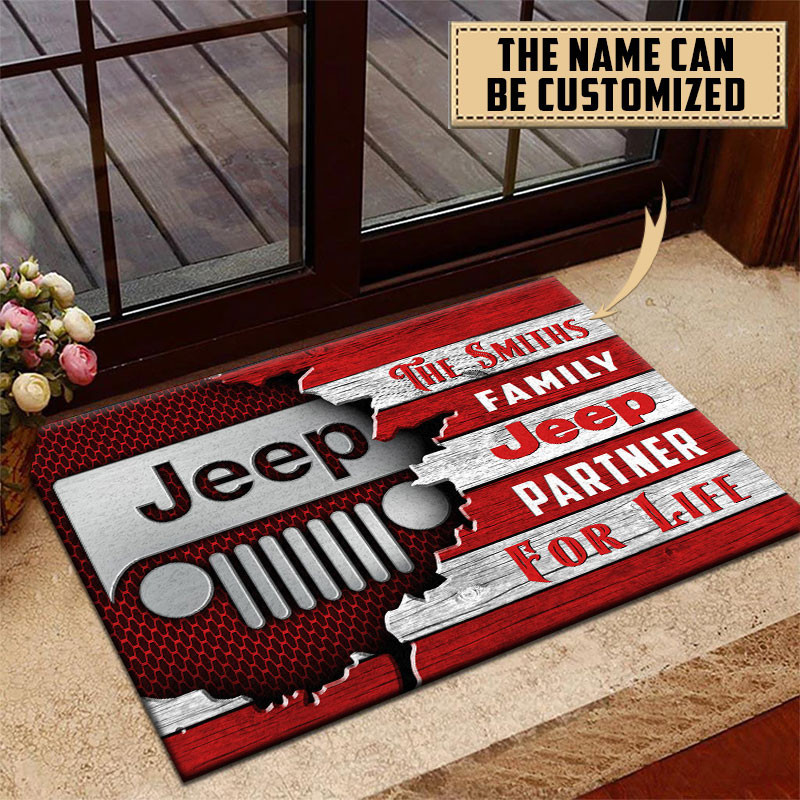 Jeep Doormat Custom Name, Multicolor - Famjoys Jeep Doormat Custom Name, Multicolor - Famjoys