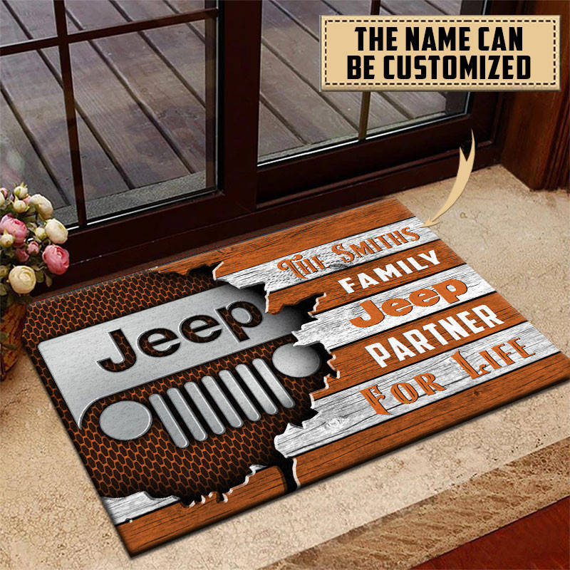 Jeep Doormat Custom Name, Multicolor - Famjoys Jeep Doormat Custom Name, Multicolor - Famjoys