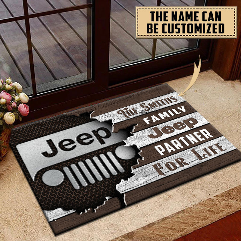 Jeep Doormat Custom Name, Multicolor - Famjoys Jeep Doormat Custom Name, Multicolor - Famjoys