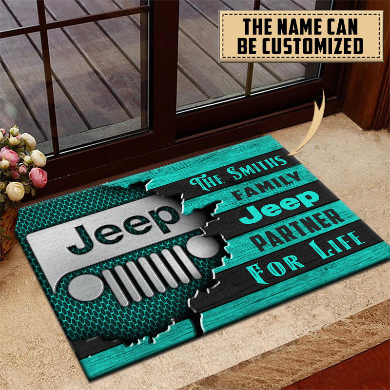 Jeep Doormat Custom Name, Multicolor - Famjoys Jeep Doormat Custom Name, Multicolor - Famjoys