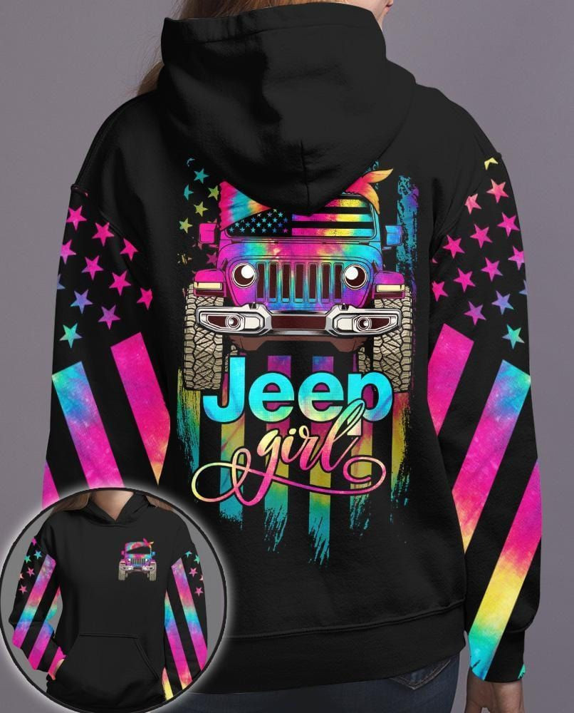 Jeep Girl Tie Dye Hoodie - Famjoys Jeep Girl Tie Dye Hoodie - Famjoys