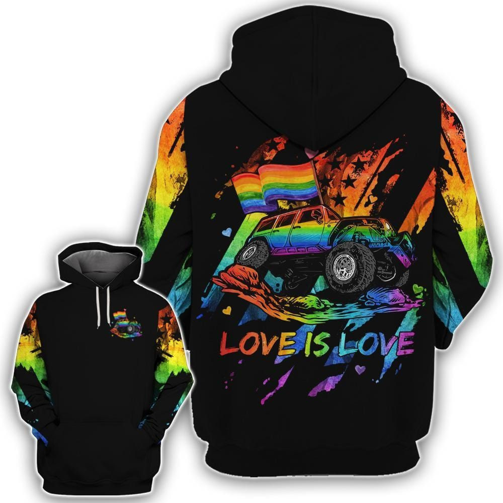 Jeep Lgbt Love Is Love Hoodie - Famjoys Jeep Lgbt Love Is Love Hoodie - Famjoys