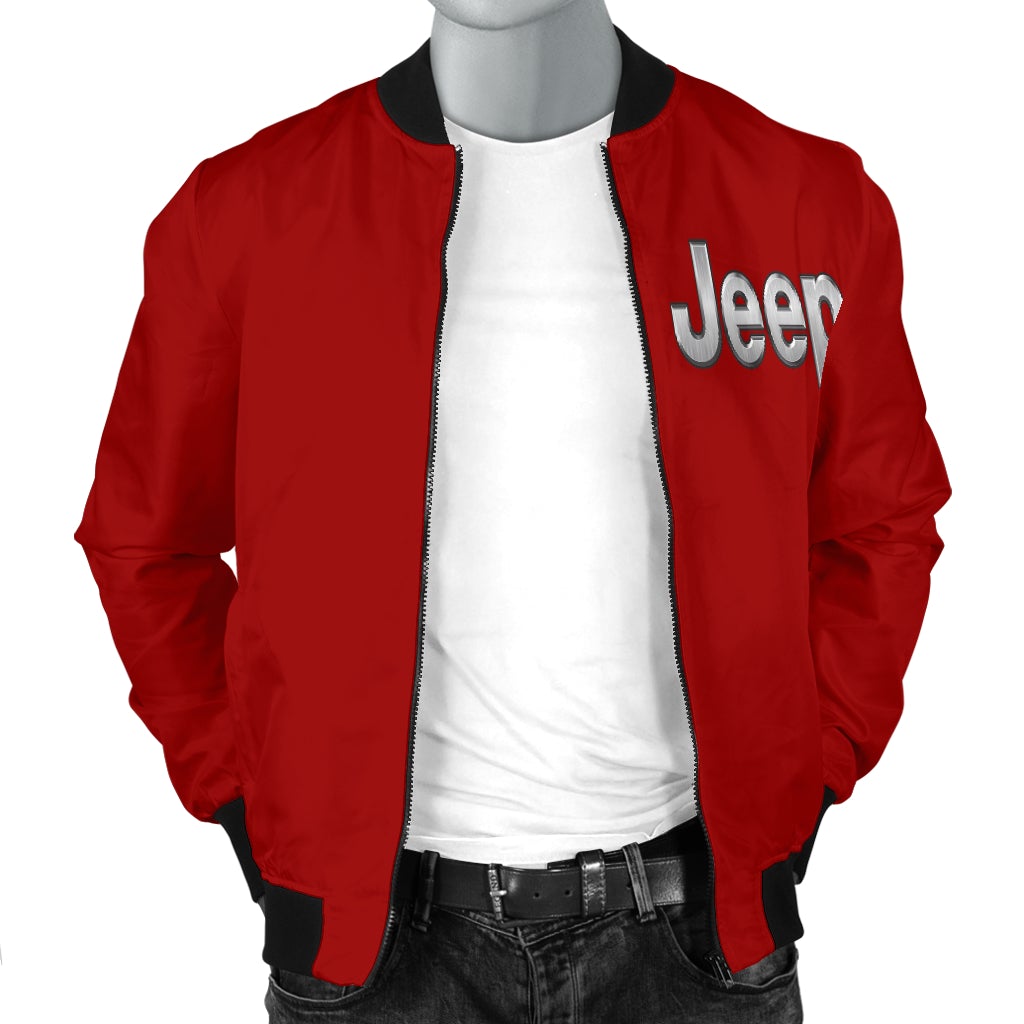 Jeep Men's Bomber Jacket Red - Famjoys Jeep Men's Bomber Jacket Red - Famjoys