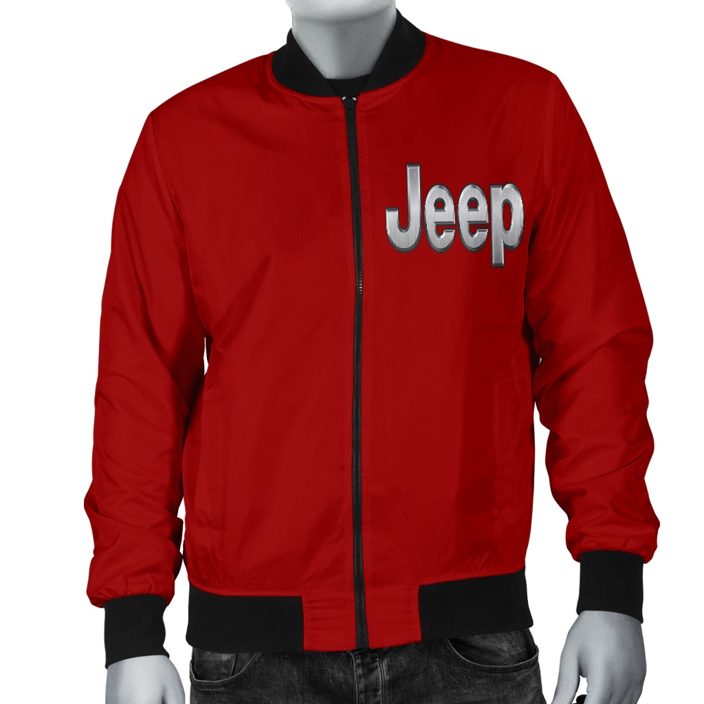 Jeep Men's Bomber Jacket Red - Famjoys Jeep Men's Bomber Jacket Red - Famjoys