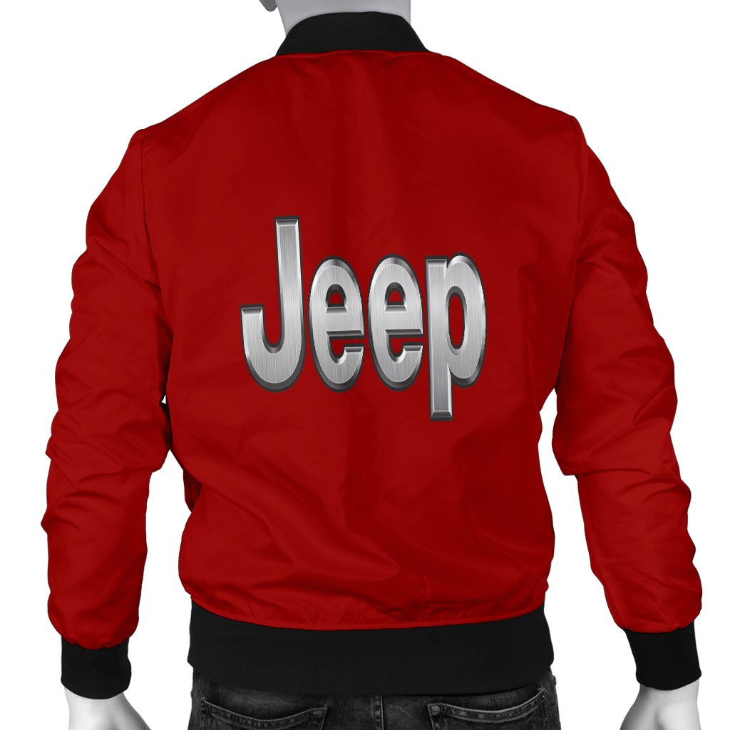 Jeep Men's Bomber Jacket Red - Famjoys Jeep Men's Bomber Jacket Red - Famjoys